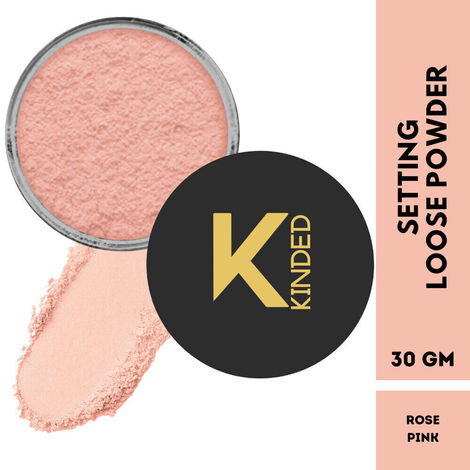 Buy KINDED Setting Loose Powder with Puff HD Translucent Finishing Powder (30 gm, Matte Rose Pink)-Purplle