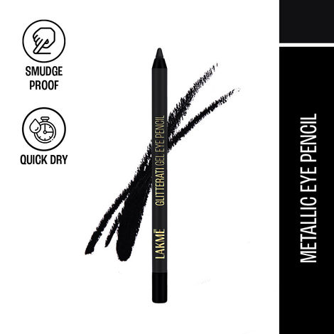Buy Lakme gmlitterati gmel Eye Pencil|| Mysterious Black|| 1.2 gm-Purplle