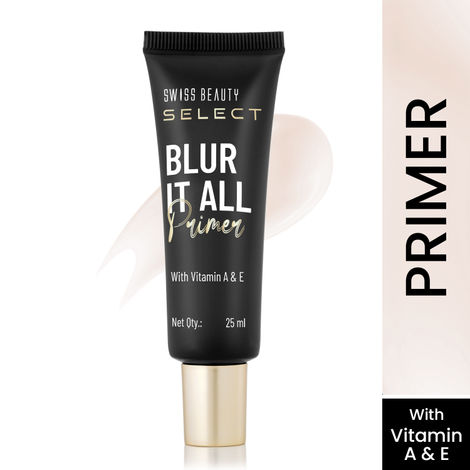 Buy Swiss Beauty Select Blur It All Primer | Minimises Pores and Fine Lines | Infused with Vitamin E and A 25 ml-Purplle