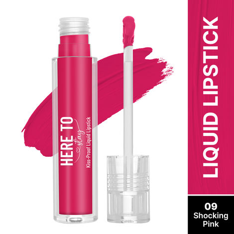 Buy Swiss Beauty Select Here To Stay Liquid Matte Lipstick with Kiss-Proof Formula | Infused with Vitamin E | Non-Transfer , Smudgeproof | 12-18 Hrs Stay 09 Shocking Pink 3 ml-Purplle