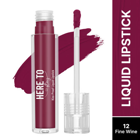 Buy Swiss Beauty Select Here To Stay Liquid Matte Lipstick with Kiss-Proof Formula | Infused with Vitamin E | Non-Transfer , Smudgeproof | 12-18 Hrs Stay 12 Fine Wine 3 ml-Purplle