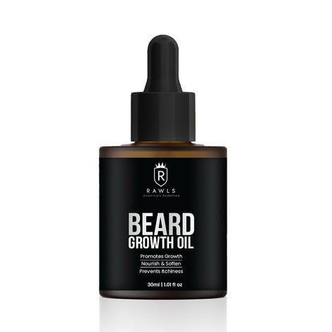 Buy Rawls Beard Growth Oil, 30ml | Natural Hair Oil for Thicker & Longer Beard | Hair Growth Oil for Patchy & Fast Beard Growth | Growth Oil for Stronger Beard Hair-Purplle