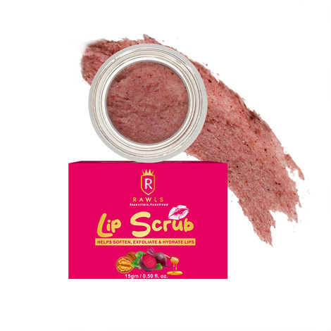 Buy Rawls Lip Scrub Balm for Men and Women. Removes Dark Lips, Dry Lips, Chapped Lips, and Lipstick Stains. with Beetroot, Vitamin C, Honey&Walnut/Chemical Free - 15 gm-Purplle