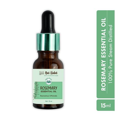 Buy Nat Habit Rosemary Essential Oil For Hair Growth|Skin Health|Stress Relief|Pure Ayurvedic (15 ml)-Purplle