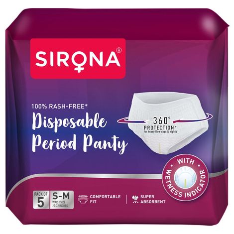 Buy Sirona Disposable period panties - S-M-Purplle