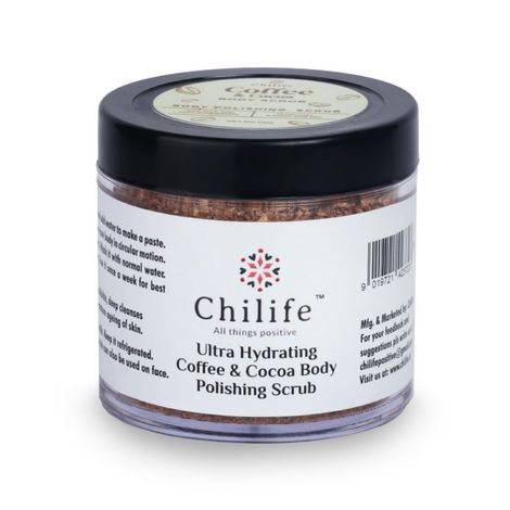 Buy Chilife Ultra Hydrating Coffee & Cocoa Body Polishing Scrub for Improved Skin Quality, Youthful Look, deep cleansing pores I for both men and women I -100 gm-Purplle