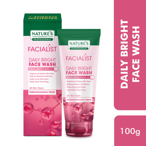 Buy Nature's Essence Professional Facialist Daily Bright Face Wash for women infused with Arbutine and Niacinamide, Brightens Skin | Reduces Dark Spots and Pigmentation, 100 gm-Purplle