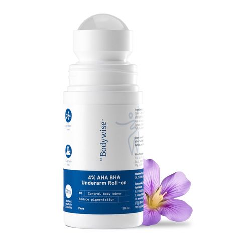 Buy Be Bodywise 4% AHA BHA Underarm Roll On (Flora Fragrance) - 50ml-Purplle