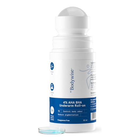Buy Be Bodywise 4% AHA BHA Underarm Roll On (Fragrance Free) - 50ml-Purplle
