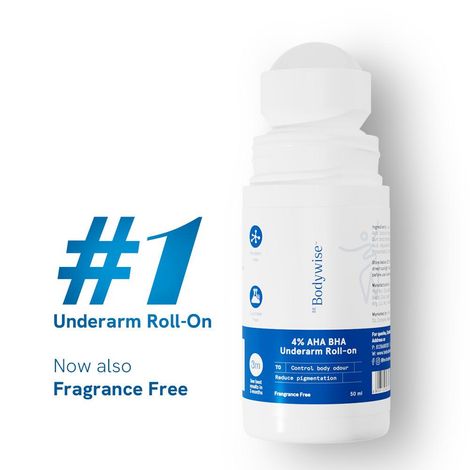 Buy Be Bodywise 4% AHA BHA Underarm Roll On (Fragrance Free) - 50ml-Purplle