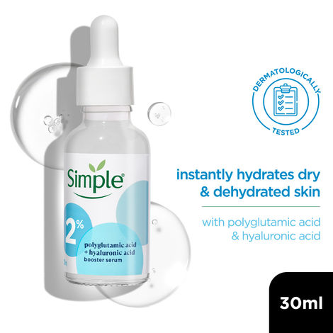 Buy Simple 2% Hyaluronic Acid + Polyglutamic Acid Booster Serum 30 ml-Purplle
