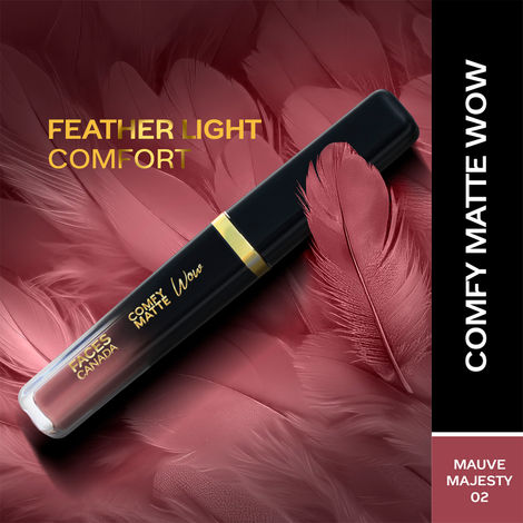 Buy FACES CANADA Comfy Matte Wow Liquid Lipstick Mauve Majesty 02, (3.8 ml) | One Swipe Application | Highly Pigmented | Comfortable Wear | Glides Smoothly | Long Lasting | Transferproof-Purplle