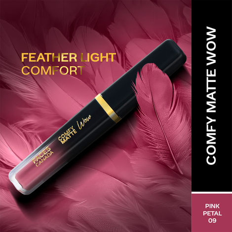 Buy FACES CANADA Comfy Matte Wow Liquid Lipstick Pink Petal 09, (3.8 ml) | One Swipe Application | Highly Pigmented | Comfortable Wear | Glides Smoothly | Long Lasting | Transferproof-Purplle