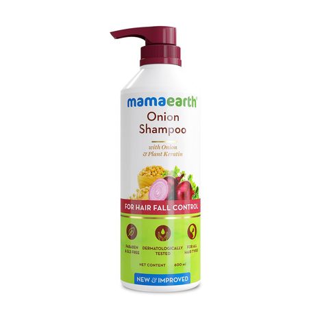 Buy Mamaearth Onion Shampoo for Hair Growth & Hair Fall Control with Onion & Plant Keratin (600 ml)-Purplle
