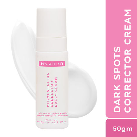 Buy Hyphen Pigmentation Corrector Daily Cream With 2% Kojic Acid | Moisturizes & Treats Pigmentation | Reduces Dark Spots & Brightens Skin - 50 gm-Purplle
