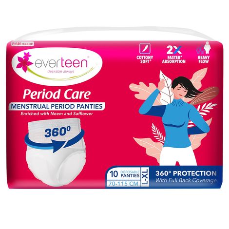 Buy everteen Period Care Disposable Period Panties, No Skin Irritant & Dermatologically Tested - Pack 1, (L-XL) 10 Pcs-Purplle
