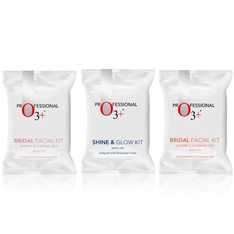 Buy O3+ Facial Kit Combo [Radiant (69 ml + 60 gm) + Glowing Skin(44 gm+103 gm) + Shine Kit 38 gm]-Purplle