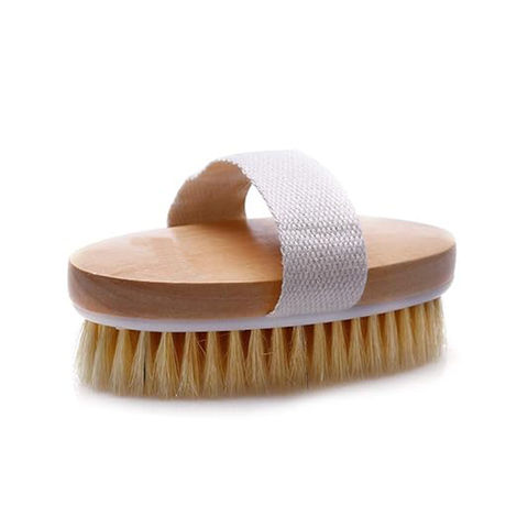 Buy Sanfe Dry Brush Body Scrubber for Dead Skin Wooden bath brush to Dry brushing Exfoliate & Soften Skin | Improve Circulation | Stop Ingrown Hairs |Reduce Acne Suitable For All Skin Types - 100 gm-Purplle