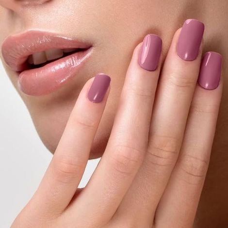 Buy Sanfe Instant Stick On Nails - Muted Purple | 24 Reusable Artificial Fake Nail Set/Extensions | Quick, Lightweight, Salon Look, Lasts upto 3 weeks | For Festivals & Special Occasions-Purplle