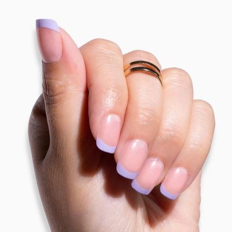 Buy Sanfe Instant Stick On Nails - Pink French | 24 Reusable Artificial Fake Nail Set/Extensions | Quick, Lightweight, Salon Look, Lasts upto 3 weeks | For Festivals & Special Occasions-Purplle