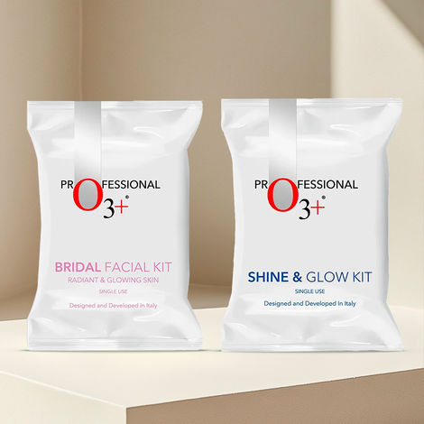 Buy O3+ Glowing Skin Facial Kit Duo [Glow Kit Single Use 38 gm + Facial Kit (69 ml + 60 gm)]-Purplle