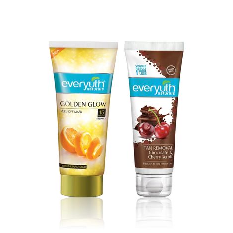 Buy EverYuth Naturals Glow and Tan Removal Duo (Peel-off Mask 50g + Chocolate Scrub 50g)-Purplle