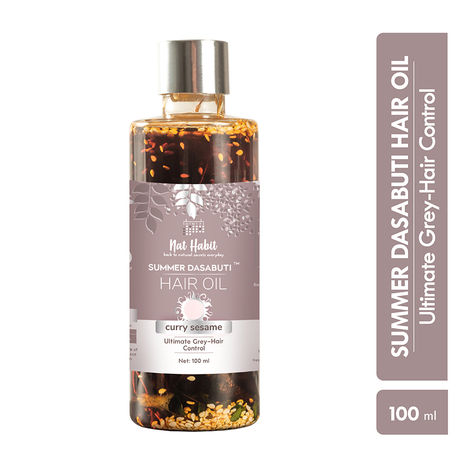 Buy Nat Habit Curry Sesame Summer Hair Oil For all hair & scalp Hair Oil (100 ml)-Purplle