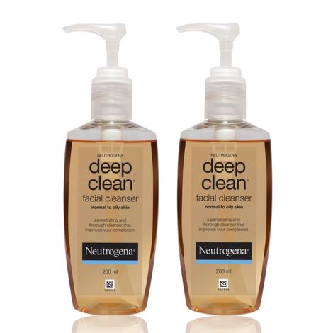 Buy Neutrogena Deep Clean Facial Cleanser Pack of 2 (200 ml X 2)-Purplle