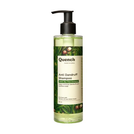 Buy Quench Botanics Anti Dandruff Shampoo with Tea Tree Extracts for Minimizing Dandruff & Soothing Scalp - 250ml-Purplle