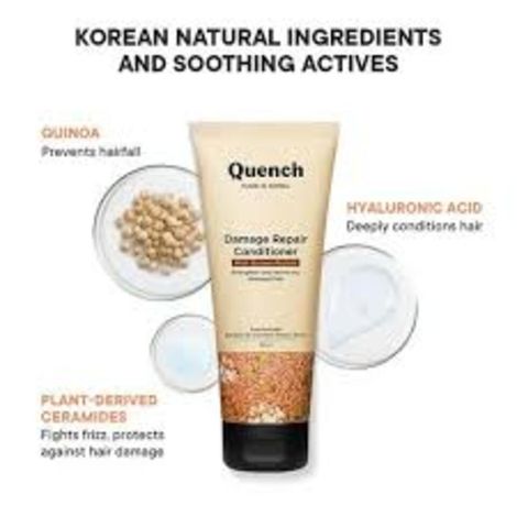 Buy Quench Botanics Damage Repair Ceramide Conditioner With Quinoa Protein - 180ml-Purplle