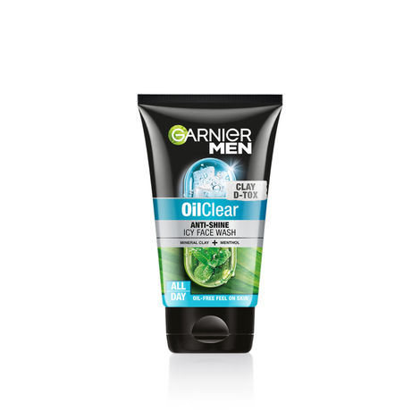 Buy Garnier Men Oil Clear Clay D-Tox Deep Cleansing Icy Face Wash (100 gm)-Purplle