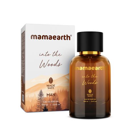 Buy Mamaearth Into the Woods Eau De Perfume | Made Safe Approved | Premium & Long-Lasting Fragrance | Blend of Exotic Ingredients | Perfume with Geranium, Rose & Oud Wood Notes | Woody Scent for Men 100 ml-Purplle