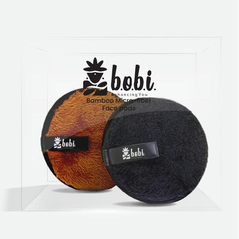 Buy B.O.B.I Bambo Micro-Fibre Face Pads|Reusable Soft Makeup Remover Cleansing Pads for Face,Eyes, Lipstick for All Skin | Washable Removal Cloth Lasts Up to 150 Washes | Facial Cleansing Puffs - Pack of 2 (Multicolour)-Purplle