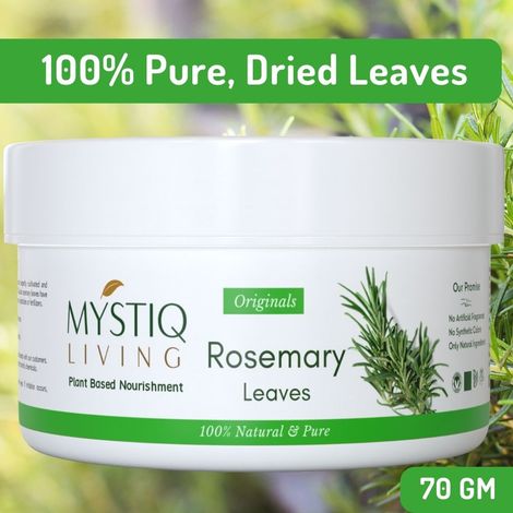 Buy Mystiq Living Rosemary Dry Leaves for Hair Growth | Organic Dried Rosemary Leaves for Food, Tea and Hair | Perfect for Rosemary Water - 70 Gm-Purplle