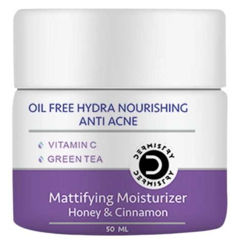 Buy Dermistry Oil Free Hydra Nourishing Mattifying Moisturizer Face Gel | Use Day Night I Pimples Oily Acne Prone Skin I Cinnamon Honey Green Tea Vitamin C Lightweight Non-Greasy Women Men 50 ml-Purplle