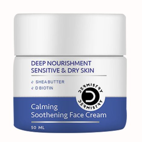 Buy Dermistry Sensitive & Dry Skin Care Deep Nourishment Calming Soothing Glowing Face Cream I Light Weight Winter & All Season Daily Use Nourishing Moisturizer I Shea Butter D Biotin Hyaluronic Acid I Men Women 50ml-Purplle
