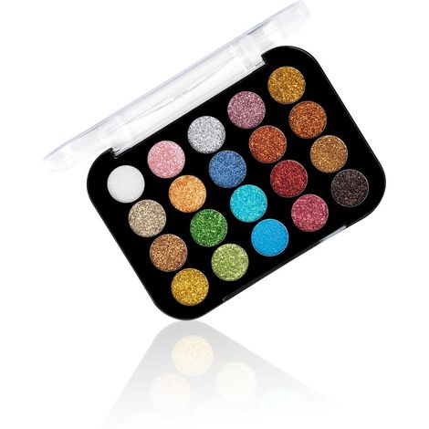 Buy Shryoan 20 Shades Glitter Eyeshadow Palette, Shimmery Finish ( Shade 01 ) - Multicolor 24gm-Purplle