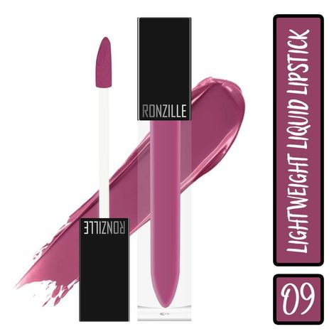 Buy Ronzille Weightless Mousse Lipstick Long Smash Infused with Jojoba Oil-09-Purplle