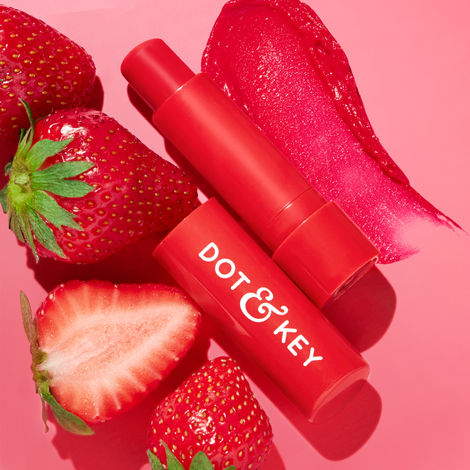 Buy Dot & Key Barrier Repair Hydrating Lip Balm SPF 50 | Strawberry Red 4.5 gm-Purplle