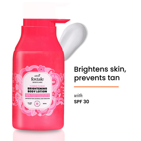 Buy Foxtale SPF 30 Detan Brightening Body Lotion with Niacinamide & Vitamin C for Glowing Skin- 200 ml-Purplle