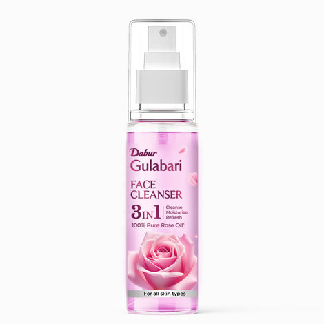 Buy Dabur Gulabari Rose Glow Face Cleanser - 100 ml | For All Skin Types | 3 in 1 Cleanser | Cleaner, Balanced & Hydrated Skin-Purplle