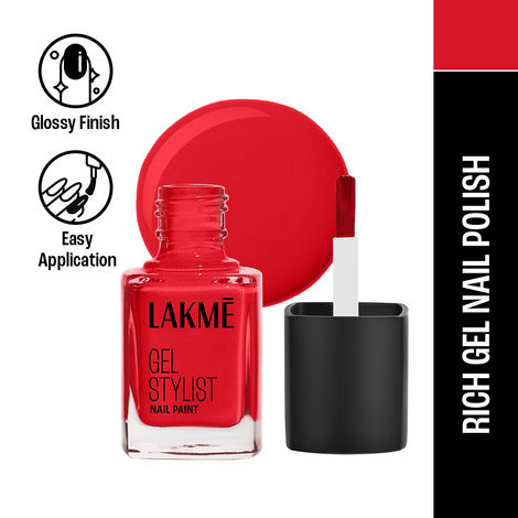 Buy Lakme Absolute Gel Stylist Nail Color - Tomato Tango (12 ml)-Purplle