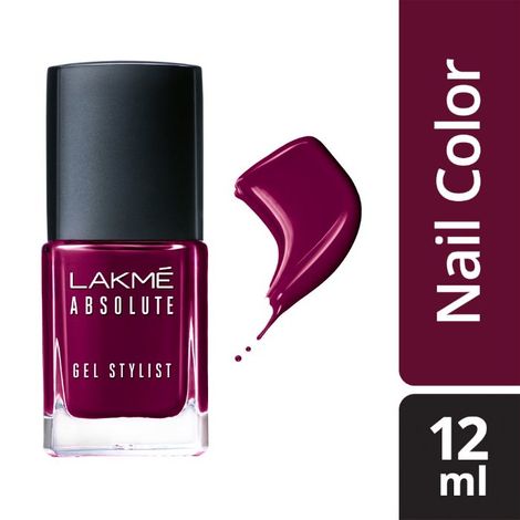 Buy Lakme Absolute Gel Stylist Nail Color, Royalty, 12 ml-Purplle