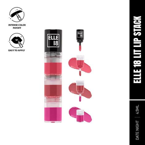 Buy Elle18 Lit Lip Stack Date Night 4.5 ml-Purplle