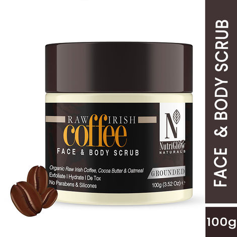 Buy NutriGlow NATURAL'S Raw Irish Coffee Face & Body Scrub for Softens Skin, 100 gm-Purplle
