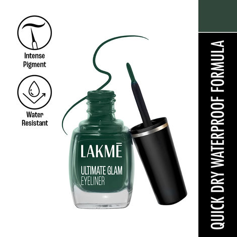 Buy Lakme Ultimate Glam Eye Liner - Green (9 ml)-Purplle