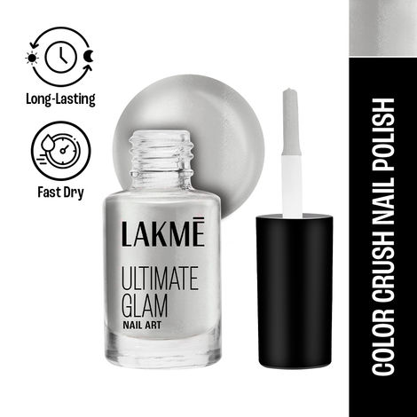 Buy Lakme Color Crush Nail Art - Classic Silver M11 (6 ml)-Purplle