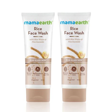 Buy Mamaearth Rice Face Wash with Rice Water & Niacinamide for Glass Skin (Pack of 2) (100 ml)-Purplle