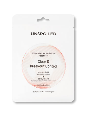Buy UNSPOILED 0.5% Azelaic & 0.5% Salicylic Acid Face Sheet Mask 20 gm-Purplle