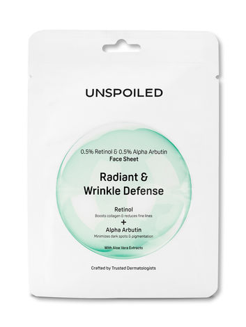 Buy UNSPOILED 0.5% Retinol & 0.5% Alpha Arbutin Face Sheet Mask 20 gm-Purplle